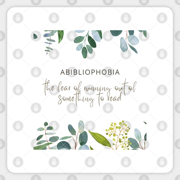 Abibliophobia Sticker by AmandaGJ9t3